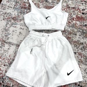 Nike Cropped Tank Set (white)